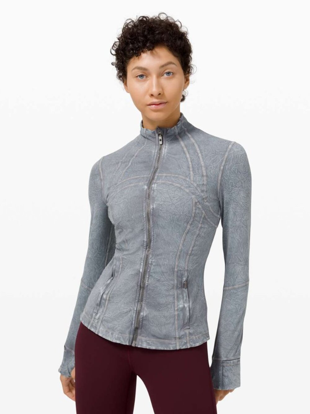 Lululemon Define Jacket *Ice Dye Ice Wash Asphalt Grey Size 6 Full Zip